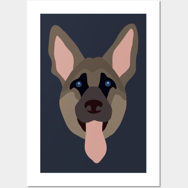 German shepherd vector Wall Art by ballooonfish